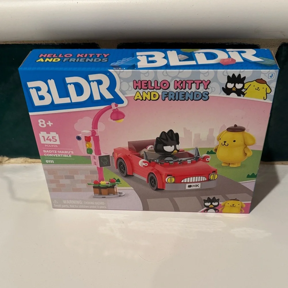 Hello Kitty Red Convertible Car Play Building Kit 145 pieces BLDR